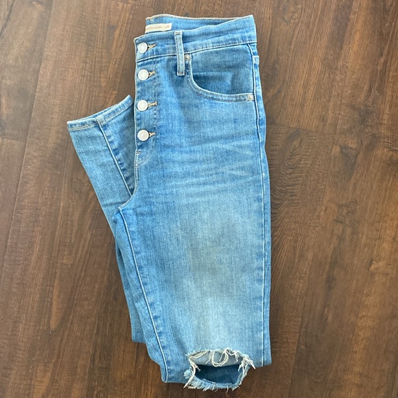 Levi’s Mile High Skinny Distressed Button Fly Classic Jeans Women’s Size 26 - Picture 11 of 11
